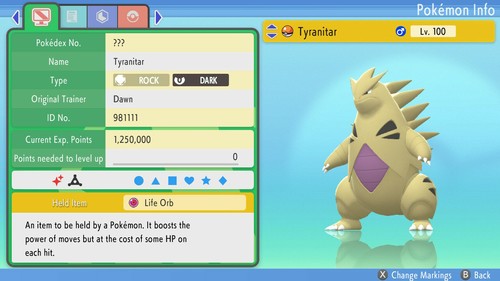 Shiny tyranitar 6ivs pokemon - tyranitar,