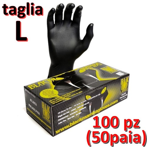 Guanti black mamba nitrile - black, in