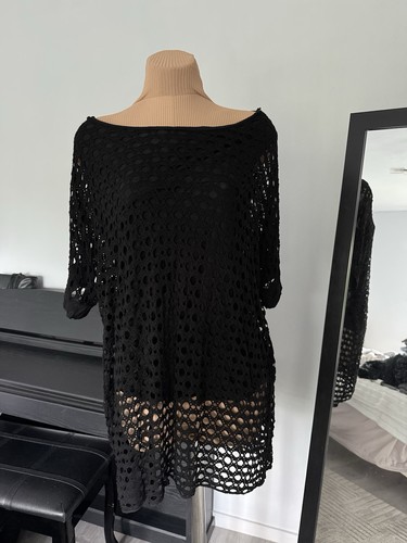 Top tunica donna nero