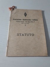 1927 Associazione Radiotecnica Italiana- Segreteria Generale  Statuto originale