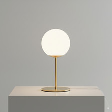 Lampada Tavolo G9 Sfera Vetro Ø15cm H30 Oro | Design Moderno Elegante Comodino