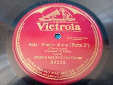 Disco 78 Rpm J. GADSKI ENRICO CARUSO Aida Finale Part 2 VICTROLA89029 MONOFACCIA