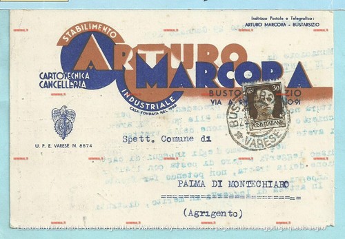 Cartolina stabilimento - cartolina,