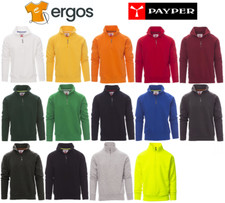 PAYPER MIAMI+ Felpa da Uomo Cotone Mezza Zip Trekking Lavoro Sport Manica Lunga