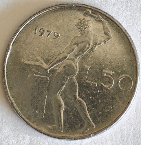 Moneta lire repubblica - da, 50