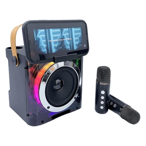 Karaoke con microfono - con, microfono,