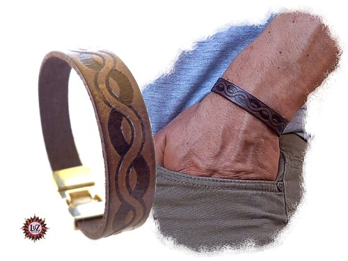 Bracciale uomo cuoio di - bracciale, in