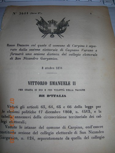 Regio decreto 1876 - decreto,