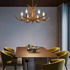 Lampadario corna marrone