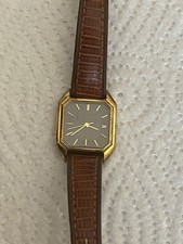 OROLOGIO SEIKO DONNA VINTAGE TANK, CASSA 25 MM, PLACCATO ORO, QUADRANTE NERO
