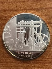 MORSE -IL MOTORE A VAPORE WATT   MEDAGLIA ARGENTO .925  SILVER FDC PROOF Gr. 14