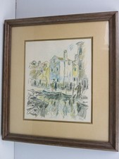 Vecchio quadro con stampa di