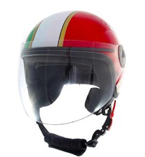 Casco Jet con Bandiera