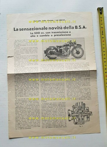 Moto bsa 500 trasmissione - moto,