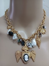 Collana charm barocca dorata - collana,
