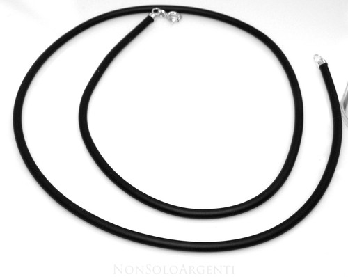 Argento 925 caucciu collana - argento,
