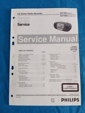 PHILIPS AZ1407 AZ1508 CD Stereo Radio Recorder SERVICE MANUAL ORIGINALE Vintage
