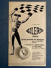Rara Pubblicita’ Moto GILERA con Armstrong vince Il G.P. di Spagna del 1955