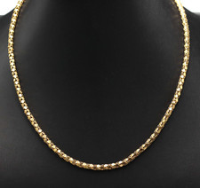 Collana tubolare collier in oro giallo massiccio 18K vintage anni '60 Italia