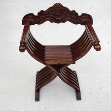 Antica sedia legno Savonarola