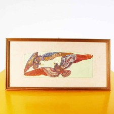 Acquerello di uccelli rapaci