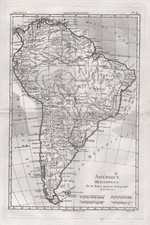 Mappa Del Sud America Cile Perù Brasile Argentina 1780