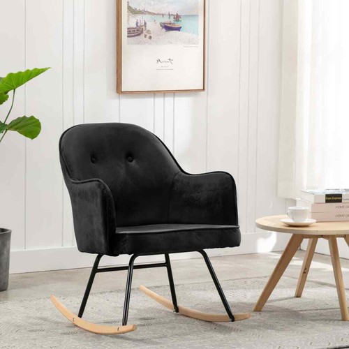 Vidaxl sedia dondolo nera in - vidaxl, a