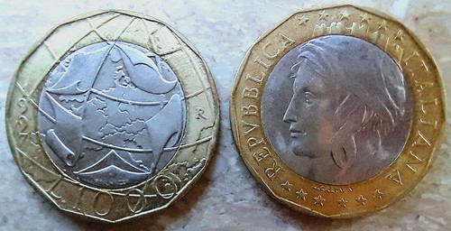 Moneta mille 1000 lire 1997 - moneta,