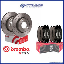 KIT DISCHI FORATI + PASTIGLIE BREMBO ANTERIORI VOLKSWAGEN TIGUAN 16-> 312MM