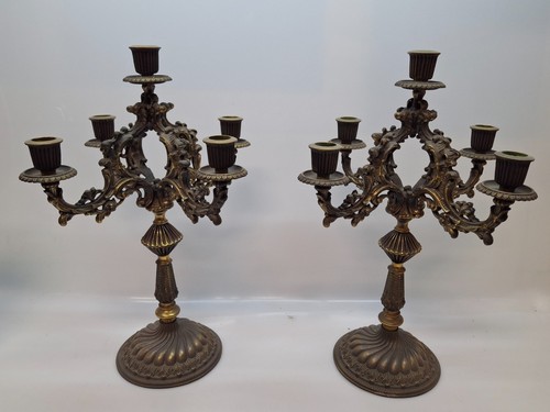 Coppia candelabri fiamme - 5,