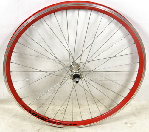 Ruota bici anteriore rossa - bici,