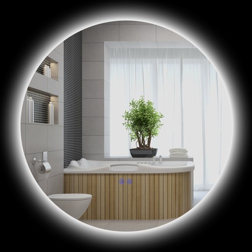 Specchio bagno rotondo ø70 - Ø70, cm