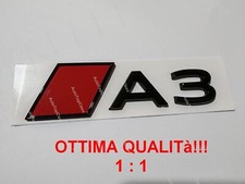 STEMMA LOGO SCRITTA ADESIVO COMOATIBILE AUDI A3 NERO EMBLEMA SLINE S-LINE S LINE