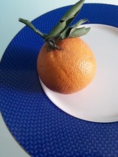 "Geminiano Cozzi"Venezia 1765,Piatto segnaposto "Intrecci", porcellana blu, d.33