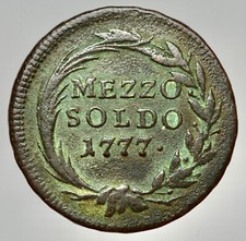 MILANO - MARIA TERESA 1778-1780 -AE/ 1/2 MEZZO SOLDO 1777