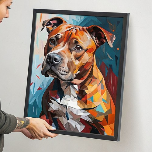 Staffy wall art modern style - staffy,