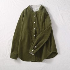 Women Velvet Ribbed Shirt
