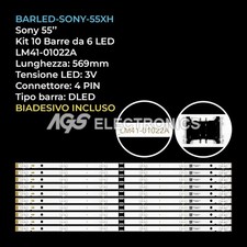 KIT 10 BARRE STRIP 6 LED TV