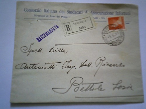 Busta viaggiata consorzio - ,