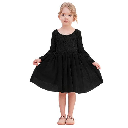 Vestito bambina tulle pizzo - bambina,