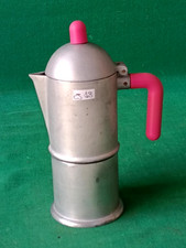 RARA CAFFETTIERA ANONIMA MANICO FUCSIA  ALLUMINIO CAFFÈ VINTAGE EPOCA. CJ18