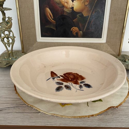 Grand plat creux digoin - grand, marron