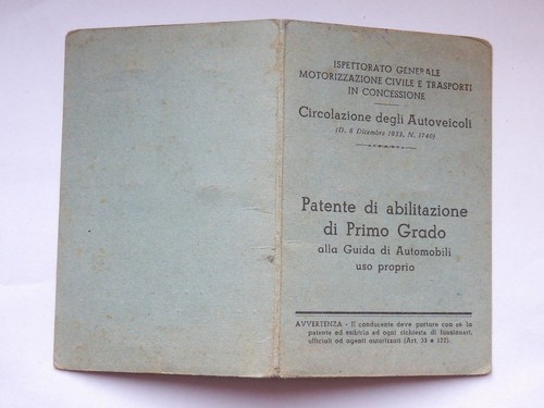 Patente abilitazione primo - patente,