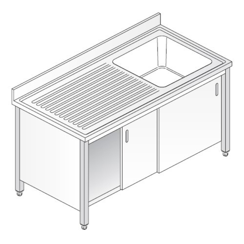 Lavello 140x70x85 acciaio inox