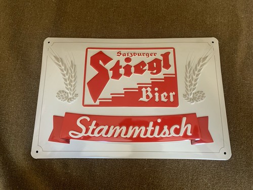 Stiegl beer stammtisch tin - beer,