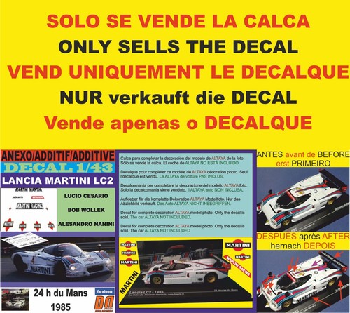 Anexo decal lancia lc2 - lancia,