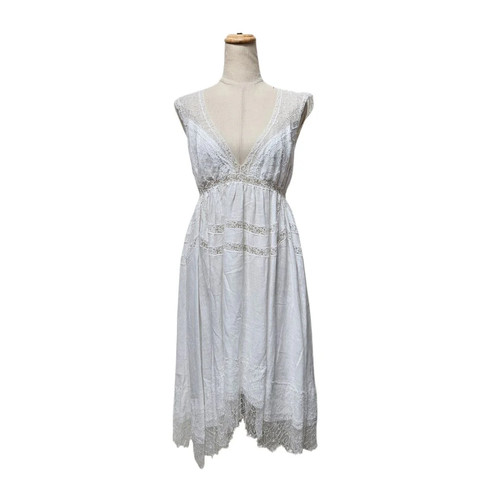 Abito midi smanicato pizzo