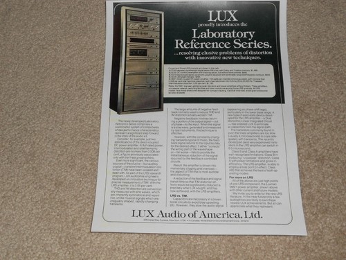 Luxman labratory series - series, ad