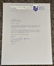 Ewing Kauffman Signed Letter