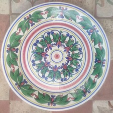 Gr.ande Piatto In Ceramica Di Caltagirone Cm 48 Diametro 